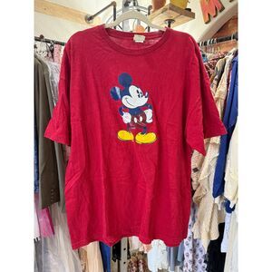 Disney Vintage Mickey & Co. Unisex Red Tee‎ Shirt | Sz: 2XL